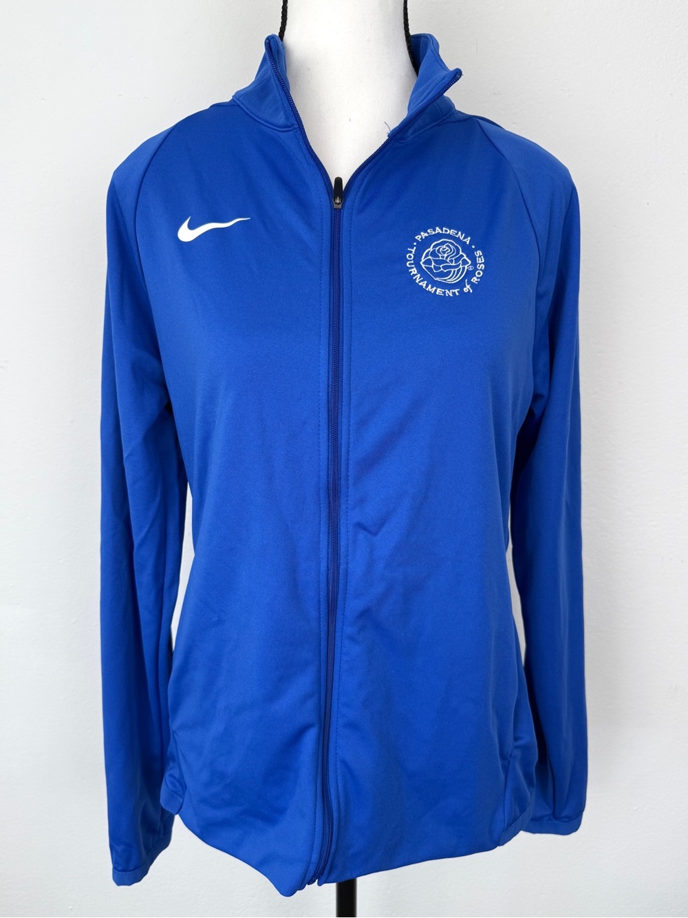 Nike Dri-Fit Size Small Blue Pasadena Tournament of Roses Track Jacket